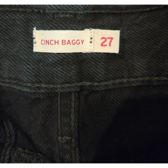 NWT Levi's  Women's Cinch Waist  Baggy Jeans Black Size 27 x 31 - Picture 7 of 10